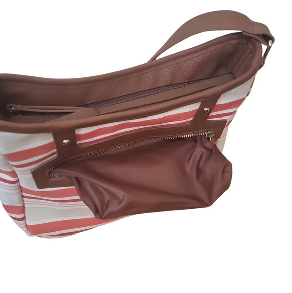 SALMON Tan Stripes Crossbody Bag - Picture 3 of 9